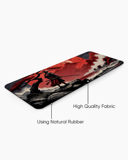 Blood Moon Warrior Print Desk Mat