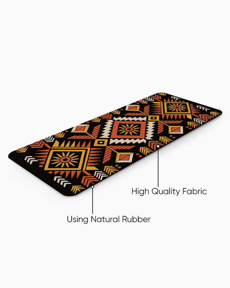 Tribal Sun Print Desk Mat