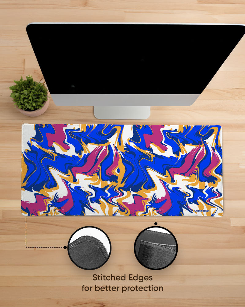 Electric Bloom Print Desk Mat