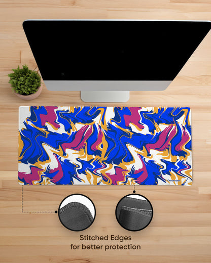 Electric Bloom Print Desk Mat