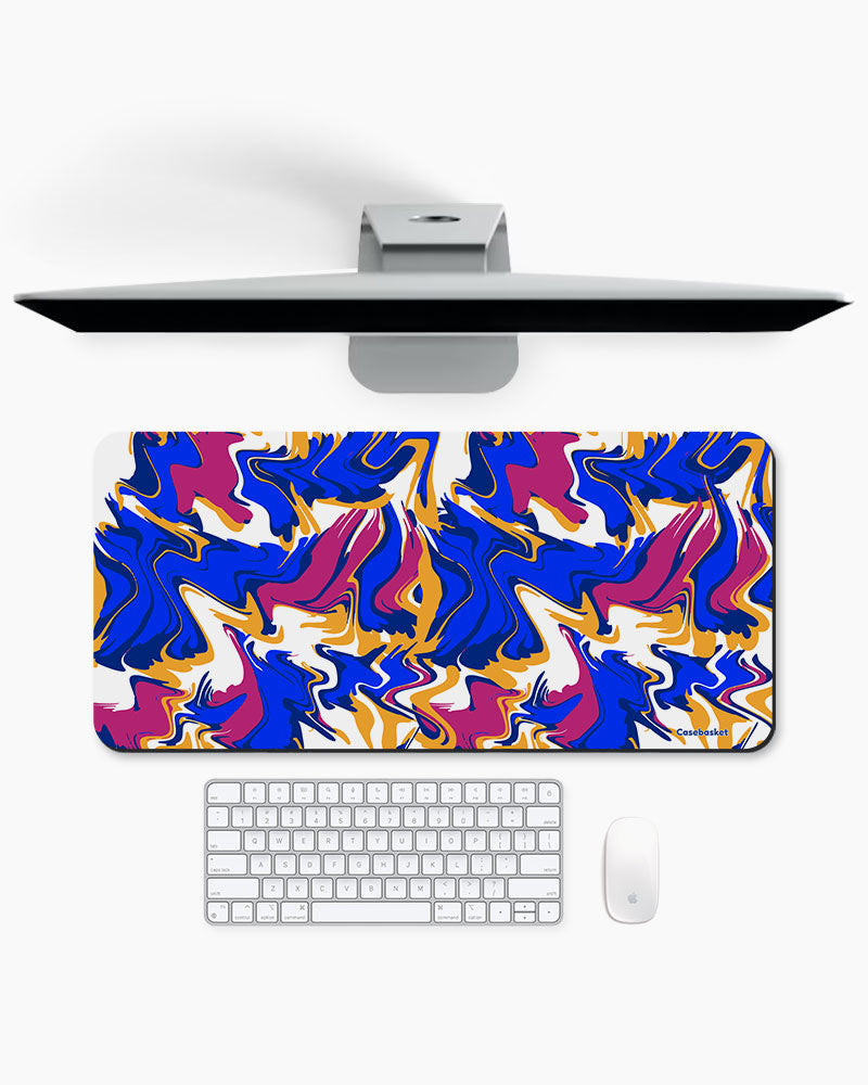 Electric Bloom Print Desk Mat