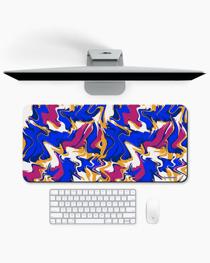 Electric Bloom Print Desk Mat