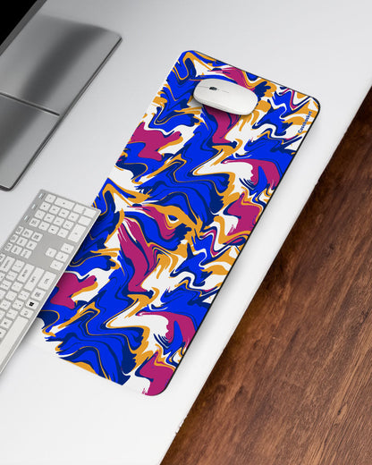 Electric Bloom Print Desk Mat