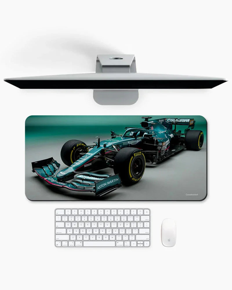 Emerald Velocity Print Desk Mat