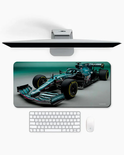 Emerald Velocity Print Desk Mat