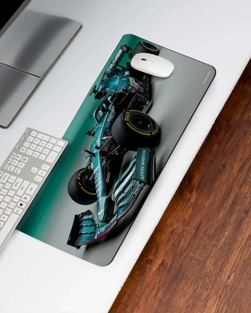 Emerald Velocity Print Desk Mat