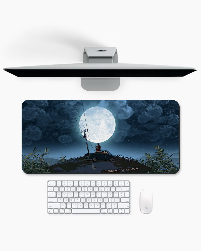 Moonlit Drive Print Desk Mat
