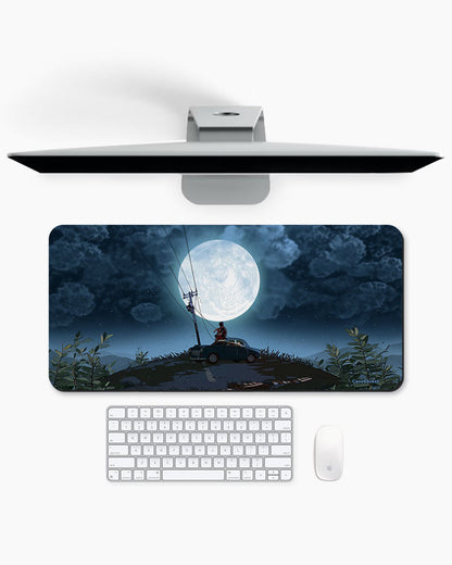 Moonlit Drive Print Desk Mat