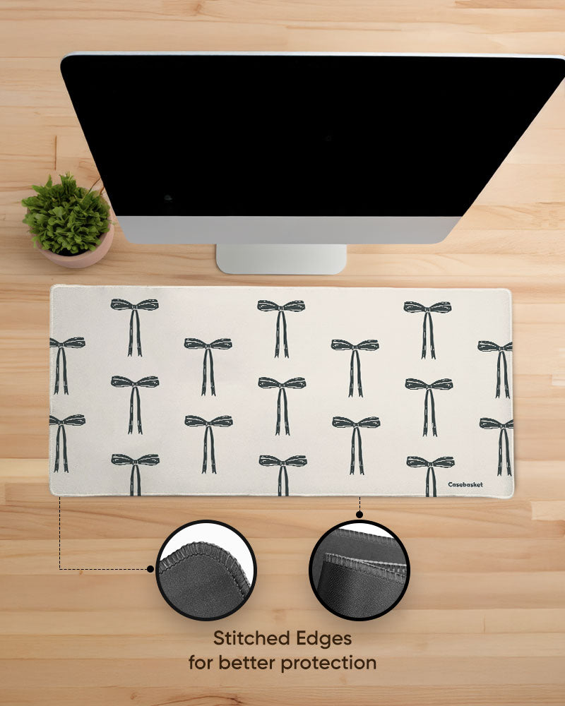 Ribbon Reverie Print Desk Mat