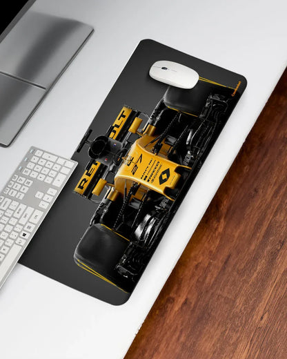 Yellow Fury Print Desk Mat