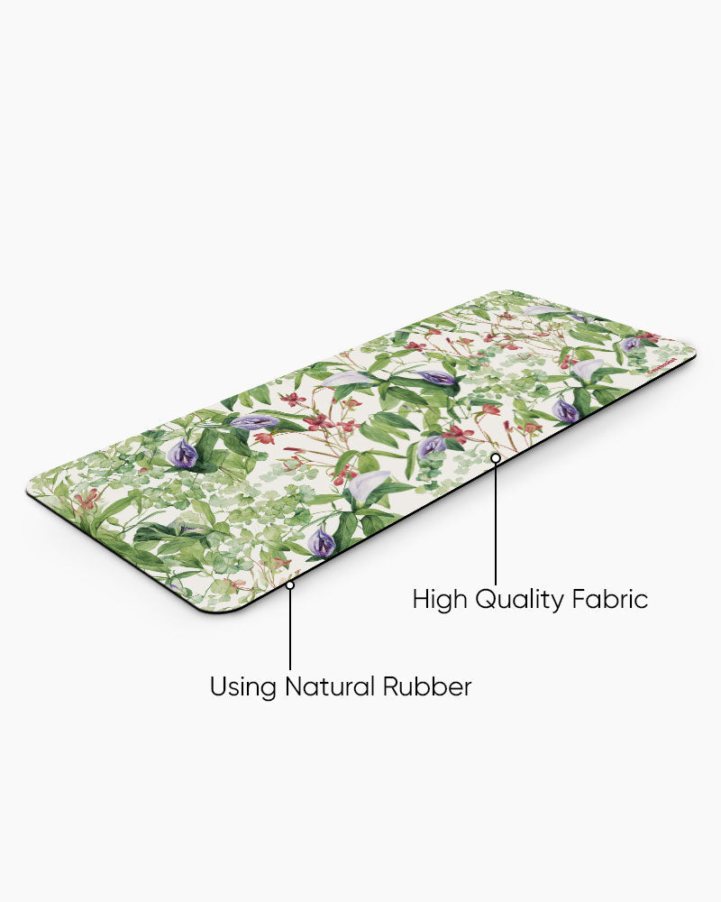 Floral Escape Print Desk Mat