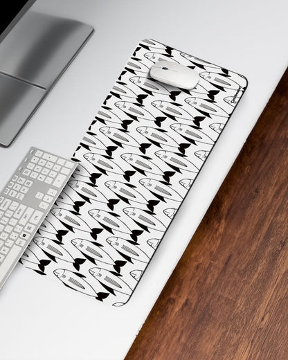 Shark Wave Print Desk Mat