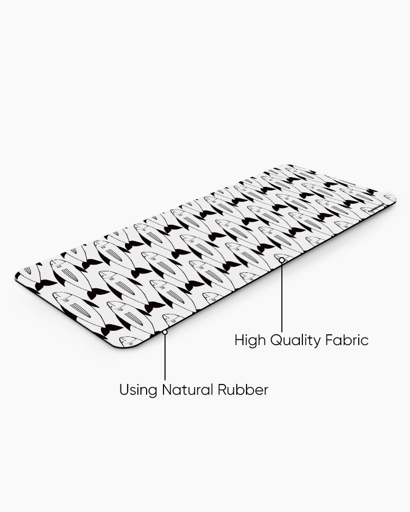 Shark Wave Print Desk Mat
