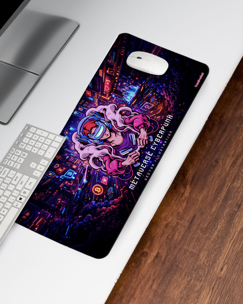 Pixel Warrior Print Desk Mat