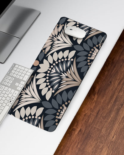 Dark Florale Print Desk Mat