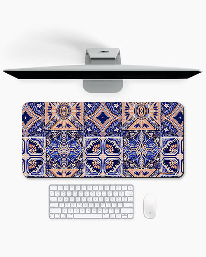 Indigo Mandala Print Desk Mat