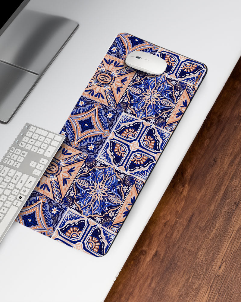 Indigo Mandala Print Desk Mat