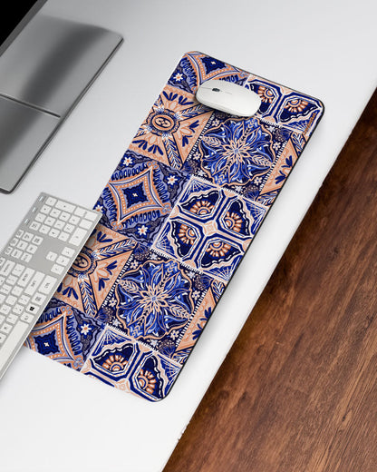 Indigo Mandala Print Desk Mat