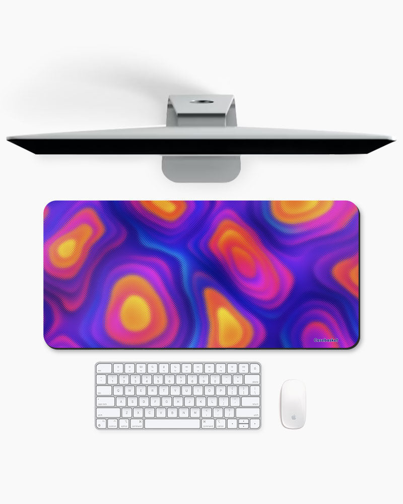 Electric Sunset Print Desk Mat