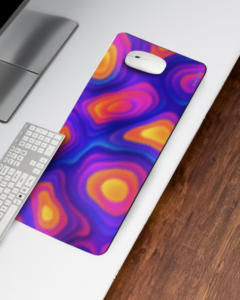 Electric Sunset Print Desk Mat