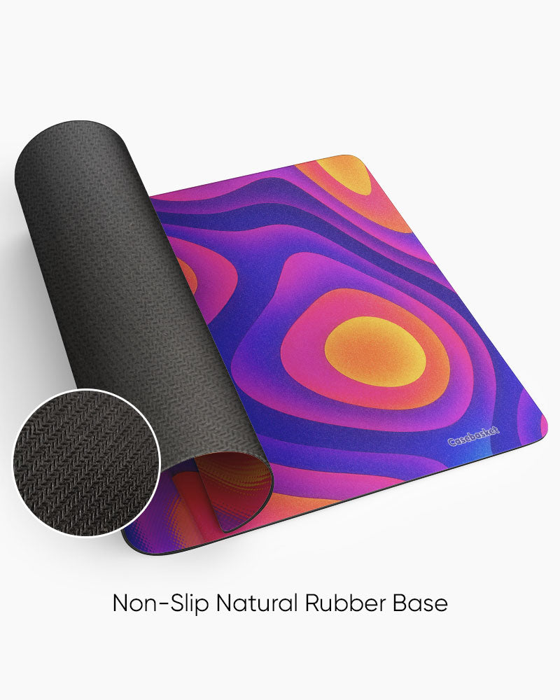 Purple Pulse Print Desk Mat