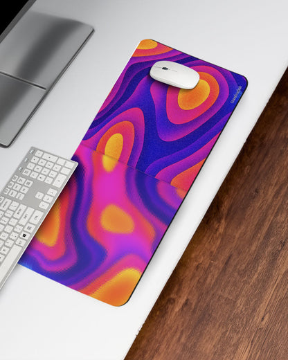 Purple Pulse Print Desk Mat