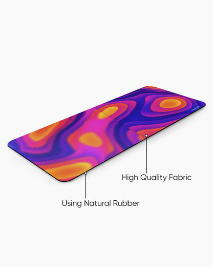 Purple Pulse Print Desk Mat