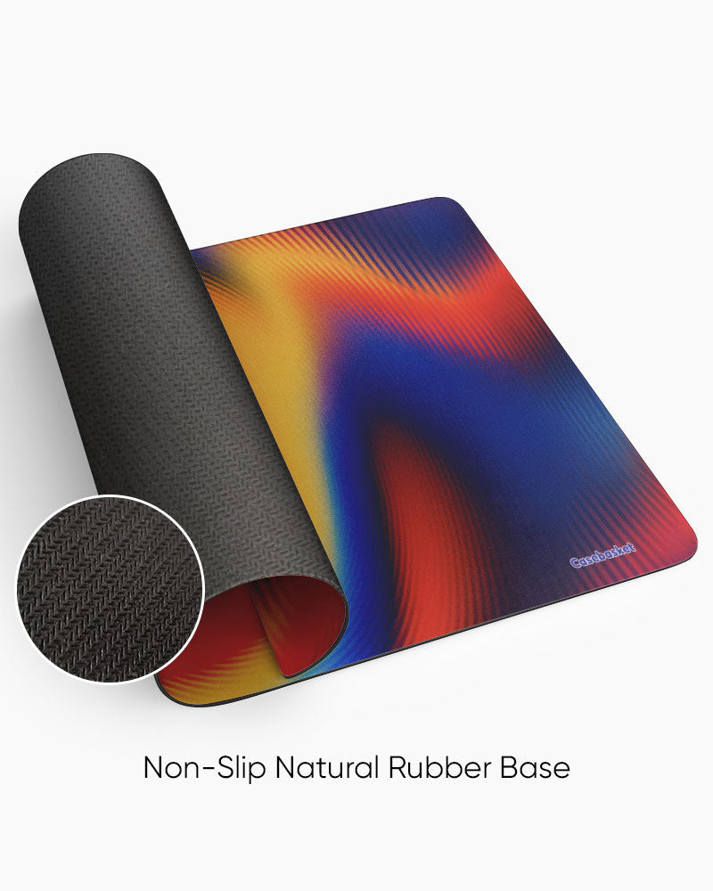 Flame wave Print Desk Mat