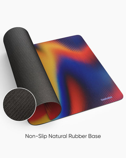 Flame wave Print Desk Mat