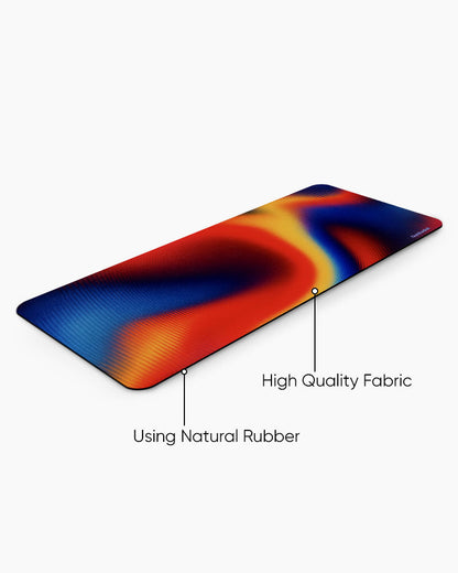 Flame wave Print Desk Mat