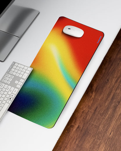 Rainbow Ripple Print Desk Mat