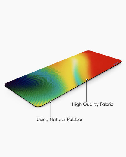 Rainbow Ripple Print Desk Mat
