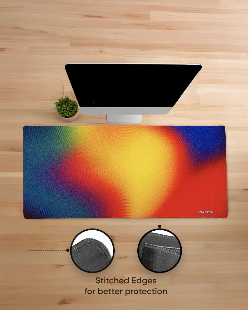 Sunset Halo Print Desk Mat