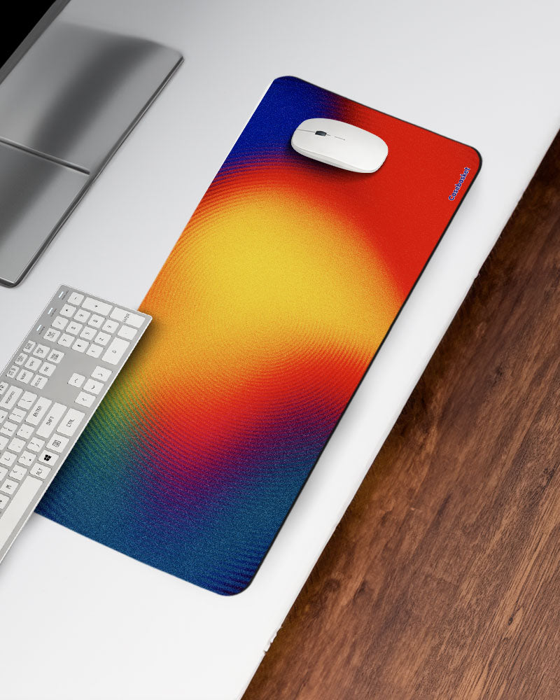 Sunset Halo Print Desk Mat