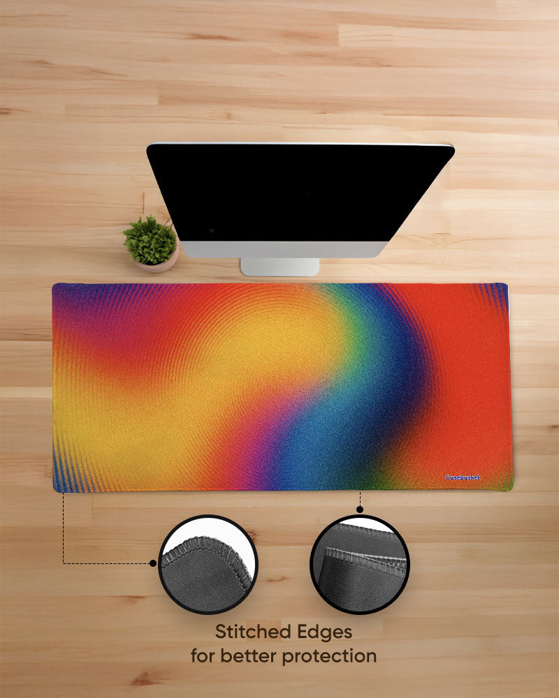 Rainbow Drift Print Desk Mat