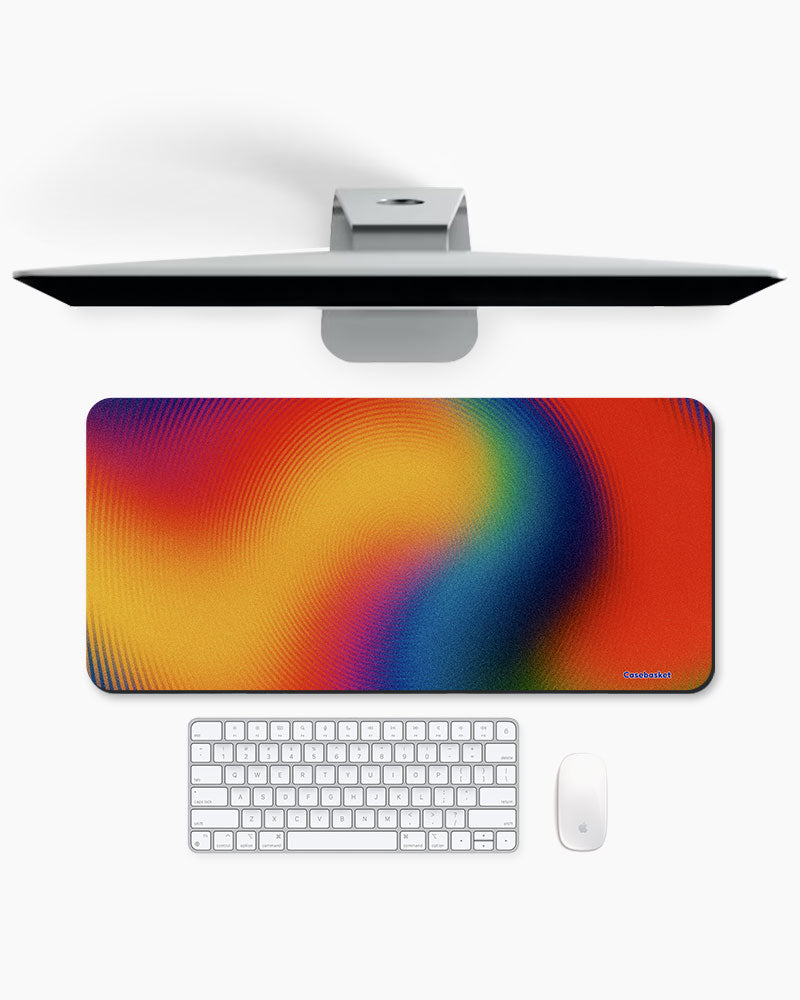 Rainbow Drift Print Desk Mat