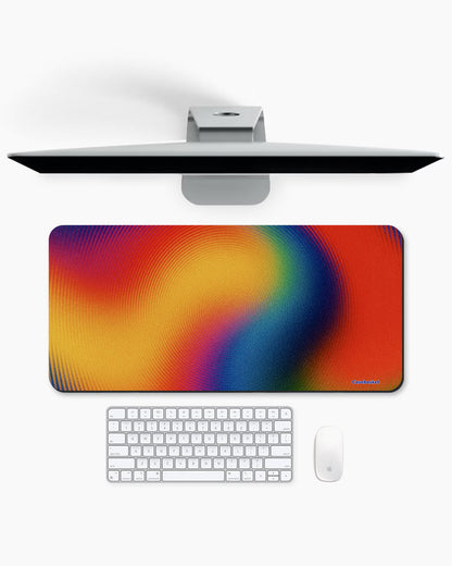 Rainbow Drift Print Desk Mat
