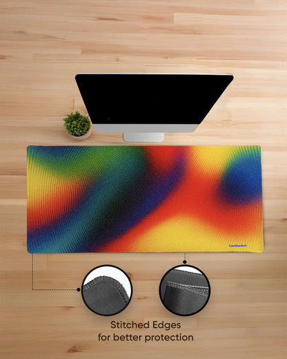 Color Flux Print Desk Mat