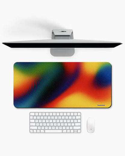 Color Flux Print Desk Mat