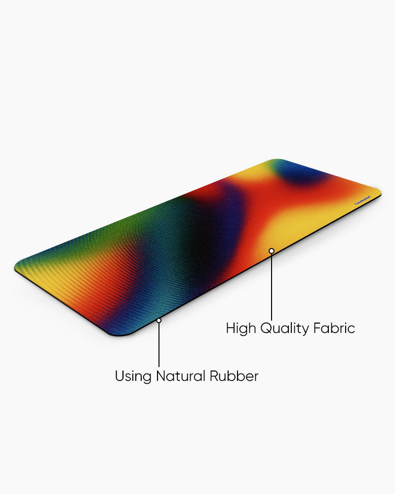 Color Flux Print Desk Mat