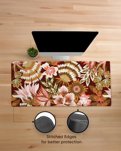 Autumn Garden Print Desk Mat