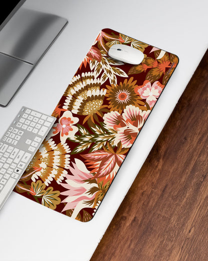 Autumn Garden Print Desk Mat