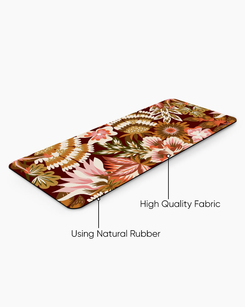 Autumn Garden Print Desk Mat