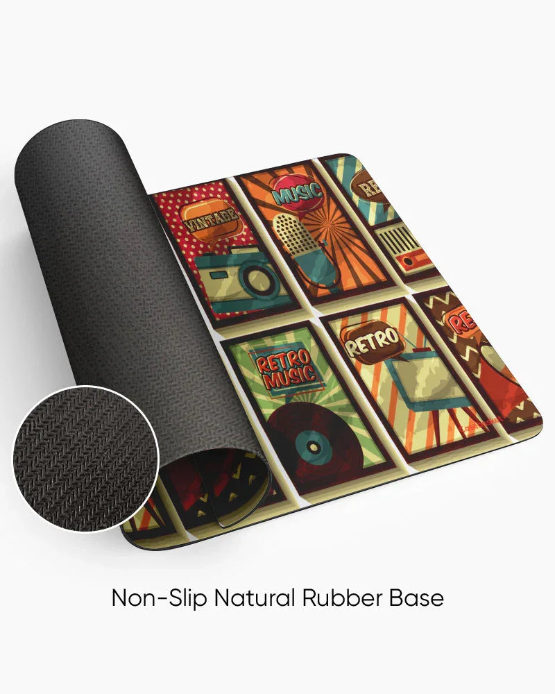 Retro Rewind Print Desk Mat
