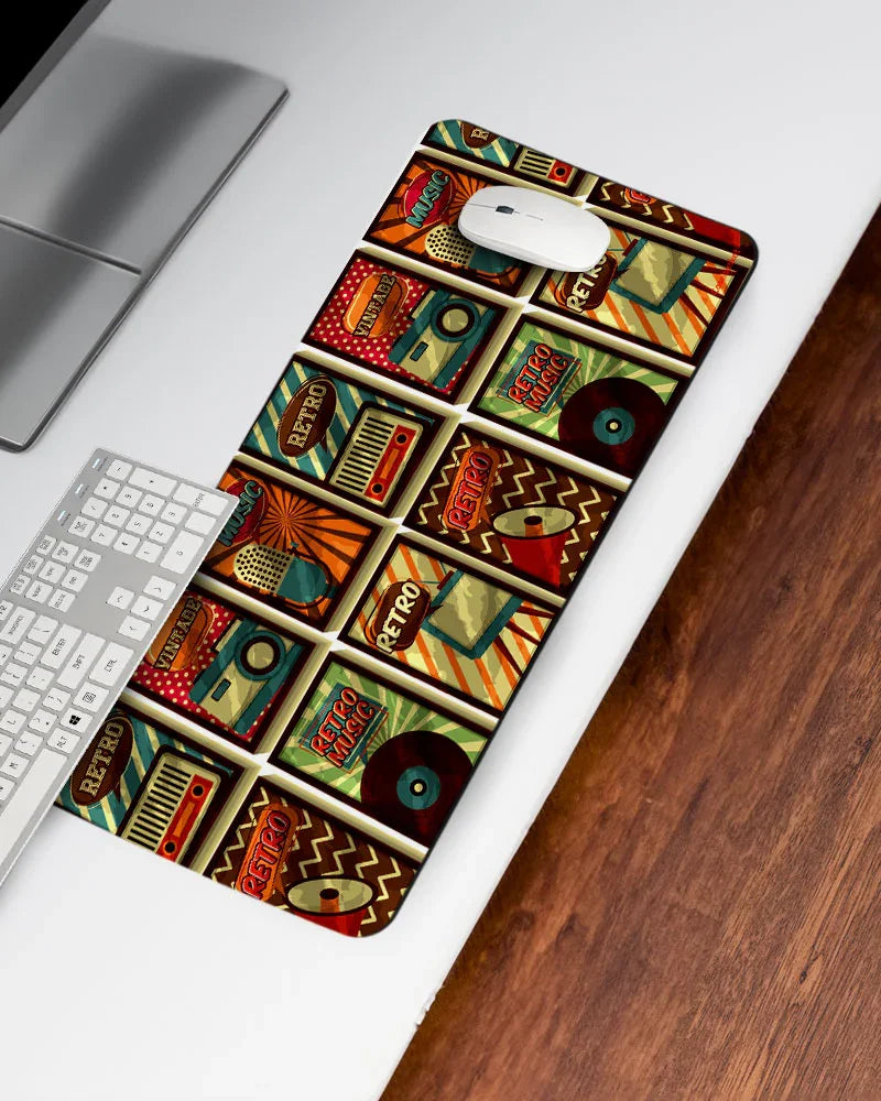 Retro Rewind Print Desk Mat