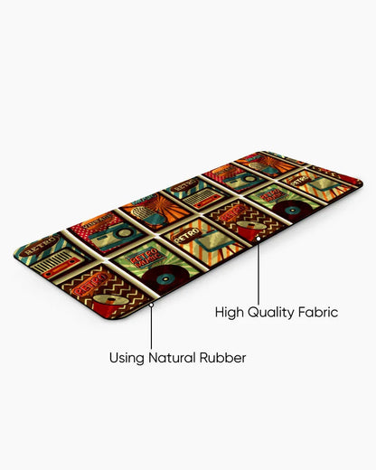 Retro Rewind Print Desk Mat