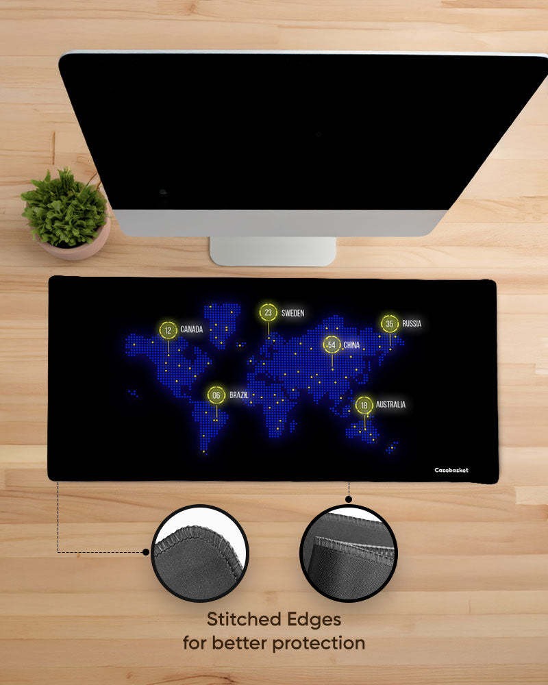 GlobalMap Print Desk Mat