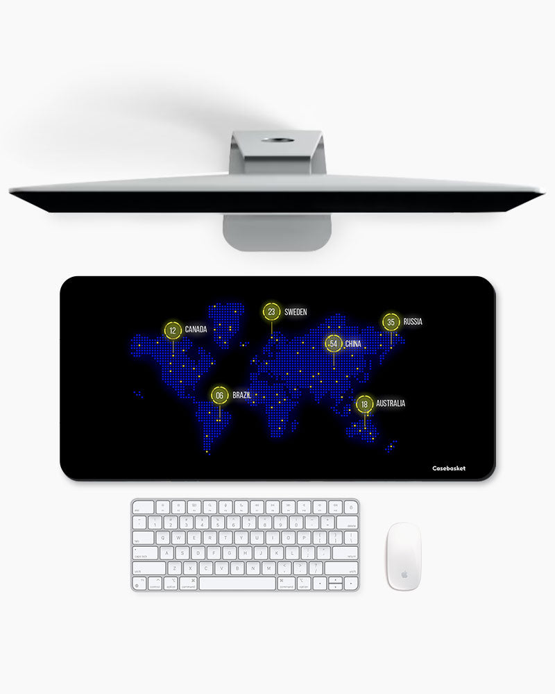 GlobalMap Print Desk Mat