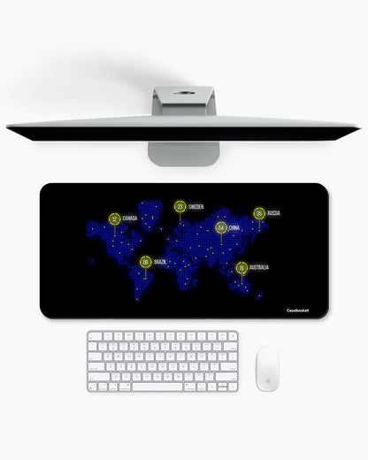 GlobalMap Print Desk Mat