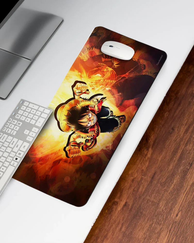 Luffy Blaze Warrior Print Desk Mat